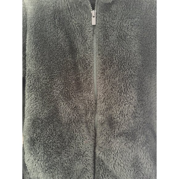 Unisex Uniqlo‎ Fleece Jacket S Soft Warm Cozy Outerwear Winter Zip Up Dark Green - Picture 2 of 5
